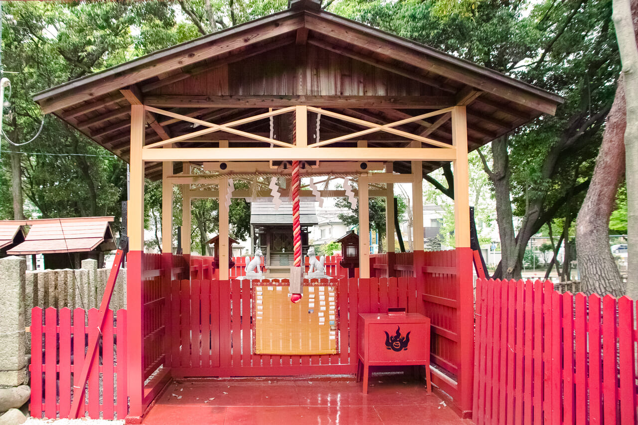 丸山神明社の朝市